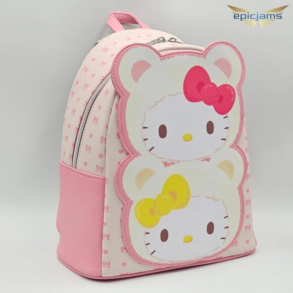 Loungefly Hello Kitty & Mimmy White Teddy Bear Mini Backpack s-l400.jpg main image 3